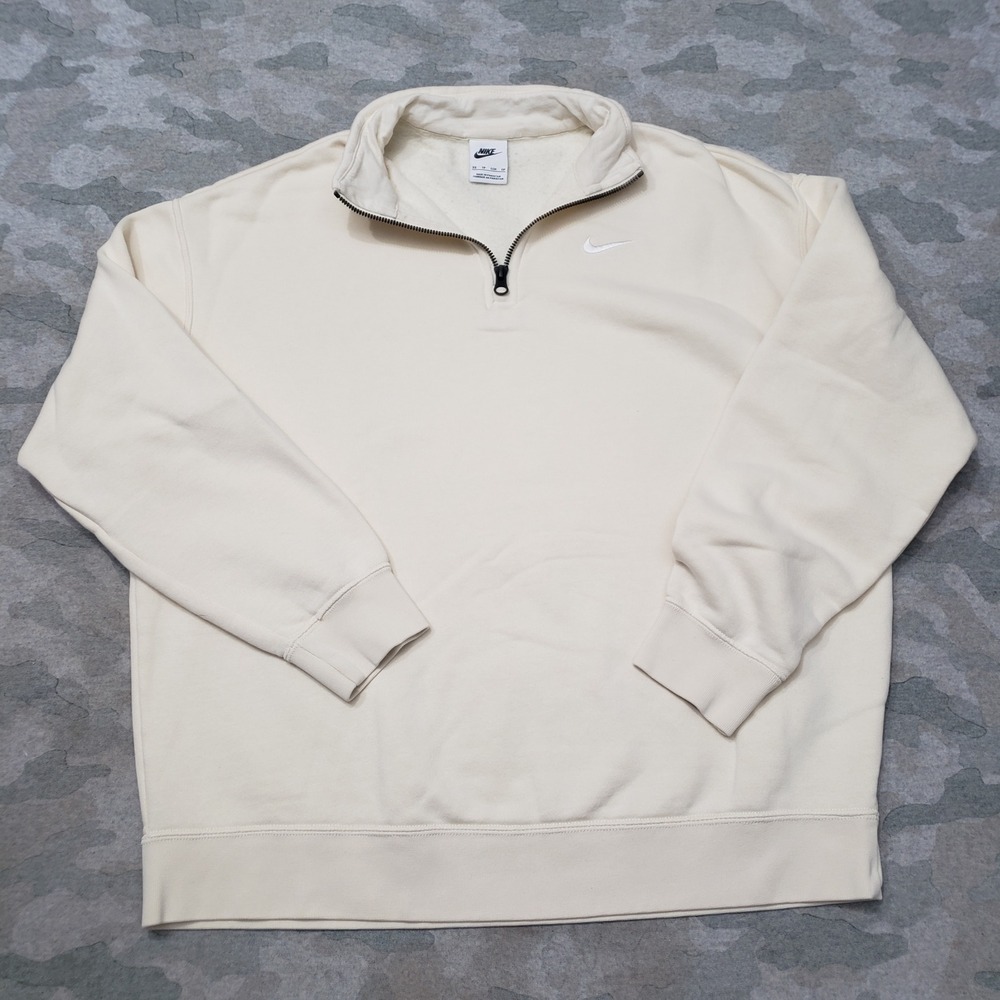 Nike Sweatshirt Mens XS Yellow Fleece Quarter Zip Pullover